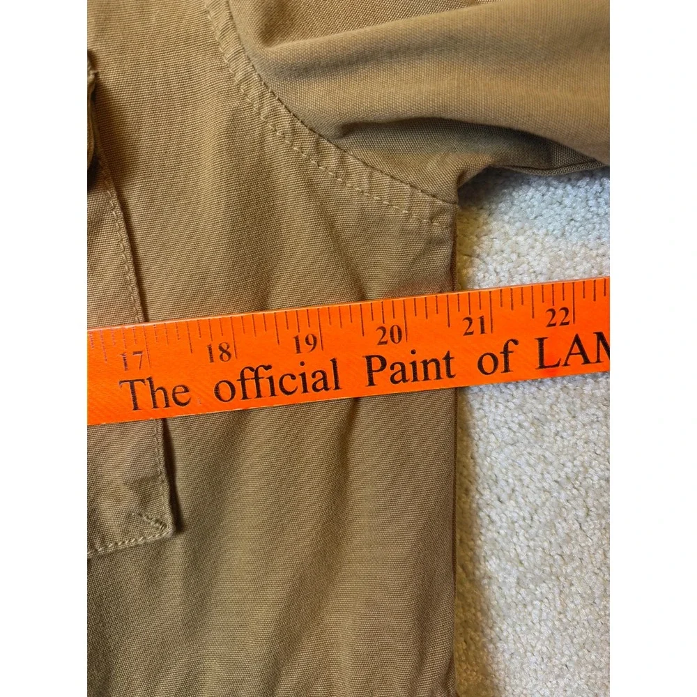 J. Crew Field Jacket Womens Medium Brown Cotton Canvas Utility Safari Coat